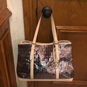 Michael Kors Amagansett Monogram Mirror Metallic